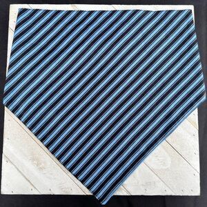 Blue and black stripe bandana size large